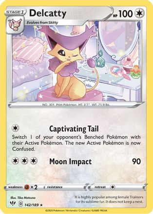 Delcatty 142 SWSH03 Darkness Ablaze - Rare