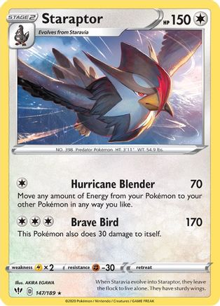 Staraptor 147 SWSH03 Darkness Ablaze - Rare
