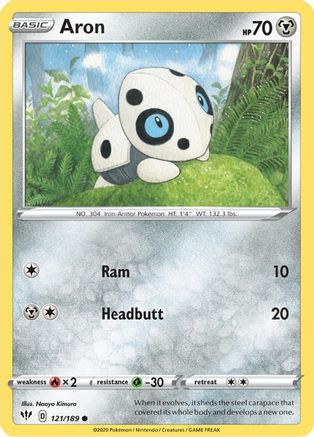 Aron 121 - Reverse Holofoil SWSH03 Darkness Ablaze - Common