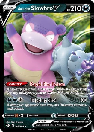 Galarian Slowbro V 099 - Holofoil SWSH03 Darkness Ablaze - Ultra Rare