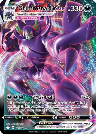 Grimmsnarl VMAX 115 - Holofoil SWSH03 Darkness Ablaze - Ultra Rare