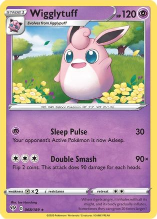Wigglytuff 068 SWSH03 Darkness Ablaze - Rare