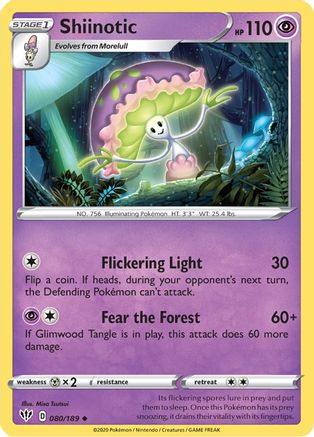 Shiinotic 080 SWSH03 Darkness Ablaze - Uncommon