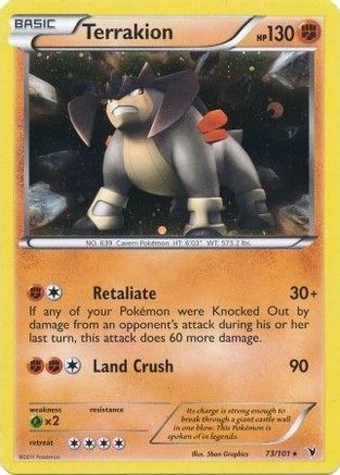 Terrakion - 73/101 (Cosmos Holo)/101 - Holofoil Blister Exclusives - Promo