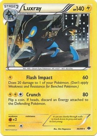Luxray - 46/99 (Cosmos Holo)/99 - Holofoil Blister Exclusives - Promo