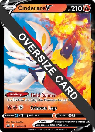 Cinderace V - SWSH015 - Holofoil Jumbo Cards - Promo