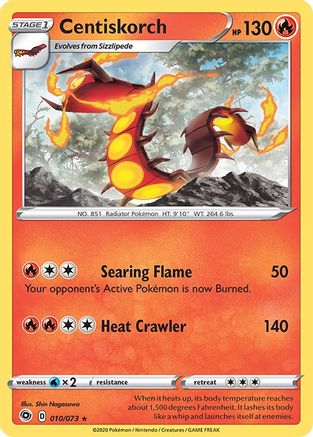 Centiskorch 010 - Reverse Holofoil Champions Path - Holo Rare