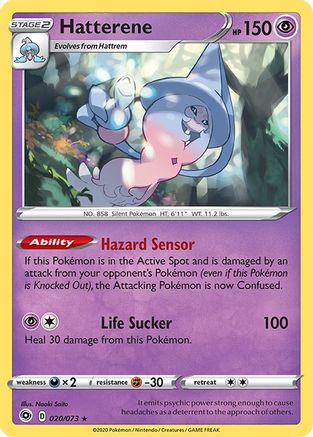 Hatterene 020 - Holofoil Champions Path - Holo Rare