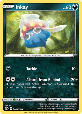 Inkay 044 - Reverse Holofoil Champions Path - Common