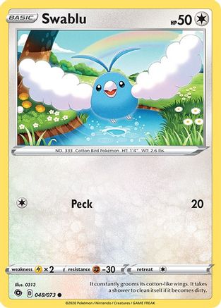 Swablu 048 - Reverse Holofoil Champions Path - Common