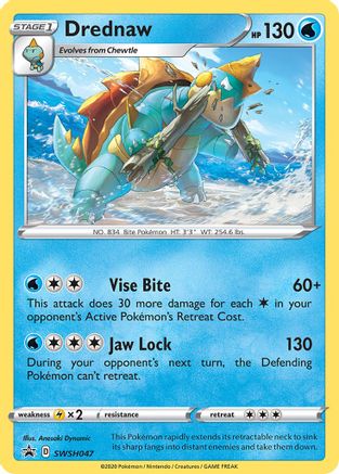 Drednaw - SWSH047 - Holofoil SWSH Sword & Shield Promo Cards - Promo