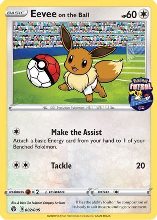 Eevee on the Ball (Pokemon Futsal) 002/005 Miscellaneous Cards & Products - Promo