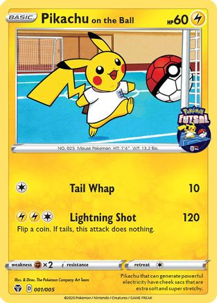 Pikachu on the Ball (Pokemon Futsal) 001/005 Miscellaneous Cards & Products - Promo
