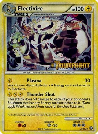 Electivire - 20/102 (Prerelease)/102 - Holofoil HGSS Promos - Promo