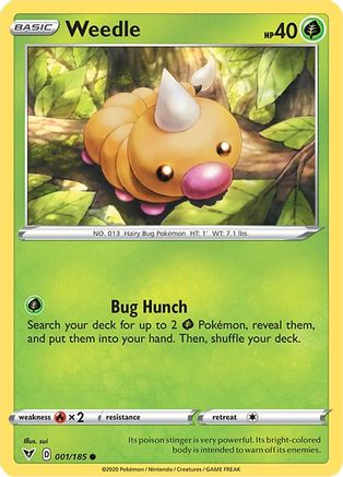 Weedle 001 SWSH04 Vivid Voltage - Common