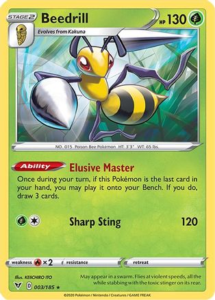Beedrill 003 - Reverse Holofoil SWSH04 Vivid Voltage - Rare