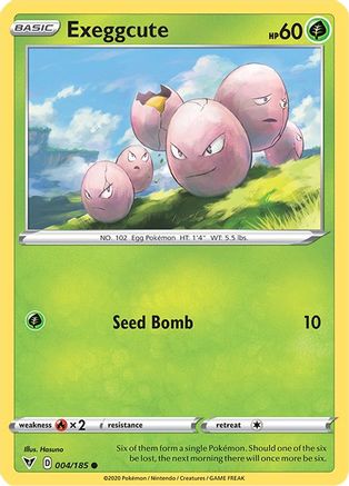 Exeggcute 004 - Reverse Holofoil SWSH04 Vivid Voltage - Common