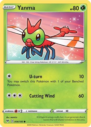 Yanma 006 - Reverse Holofoil SWSH04 Vivid Voltage - Common