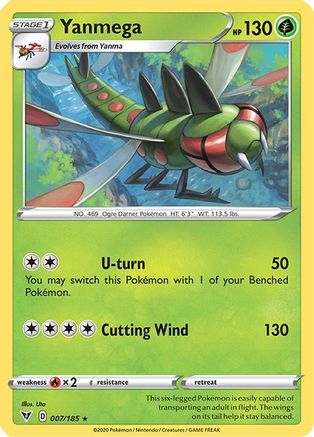 Yanmega 007 - Reverse Holofoil SWSH04 Vivid Voltage - Rare