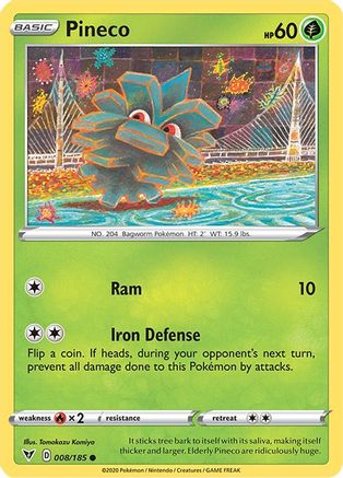 Pineco 008 - Reverse Holofoil SWSH04 Vivid Voltage - Common