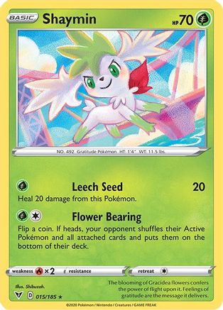 Shaymin 015 - Reverse Holofoil SWSH04 Vivid Voltage - Holo Rare