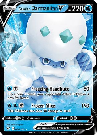 Galarian Darmanitan V 036 - Holofoil SWSH04 Vivid Voltage - Ultra Rare