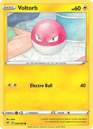 Voltorb 045 - Reverse Holofoil SWSH04 Vivid Voltage - Common