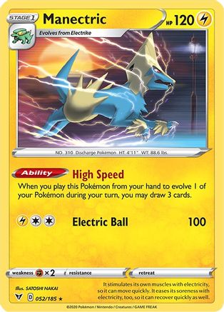 Manectric 052 - Reverse Holofoil SWSH04 Vivid Voltage - Rare