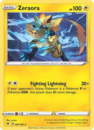 Zeraora 061 - Holofoil SWSH04 Vivid Voltage - Holo Rare