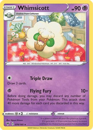 Whimsicott 076 - Reverse Holofoil SWSH04 Vivid Voltage - Rare