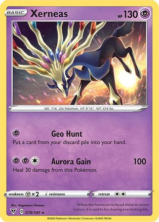 Xerneas 078 - Reverse Holofoil SWSH04 Vivid Voltage - Holo Rare