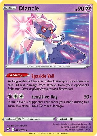 Diancie 079 - Holofoil SWSH04 Vivid Voltage - Holo Rare
