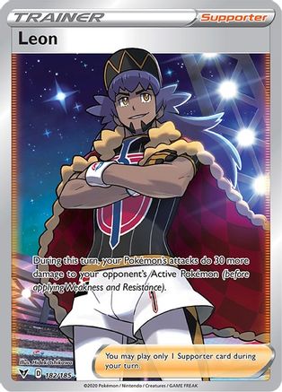 Leon (Full Art) 182 - Holofoil SWSH04 Vivid Voltage - Ultra Rare