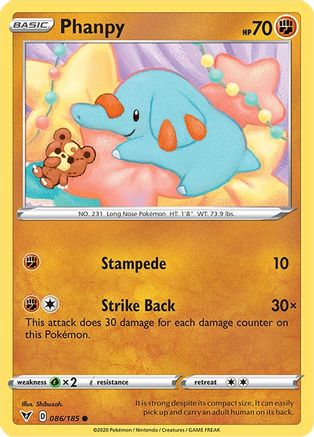 Phanpy 086 - Reverse Holofoil SWSH04 Vivid Voltage - Common
