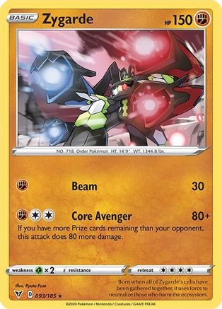 Zygarde 093 - Reverse Holofoil SWSH04 Vivid Voltage - Holo Rare