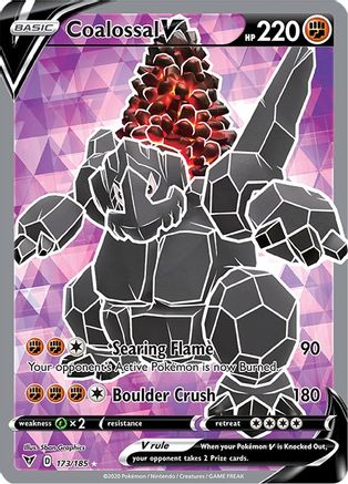 Coalossal V (Full Art) 173 - Holofoil SWSH04 Vivid Voltage - Ultra Rare