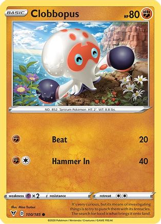 Clobbopus 100 - Reverse Holofoil SWSH04 Vivid Voltage - Common