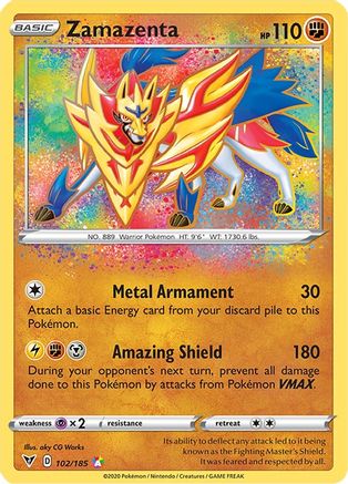 Zamazenta 102 - Holofoil SWSH04 Vivid Voltage - Amazing Rare