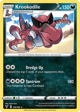 Krookodile 109 SWSH04 Vivid Voltage - Rare
