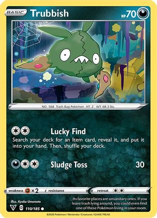 Trubbish 110 - Reverse Holofoil SWSH04 Vivid Voltage - Common