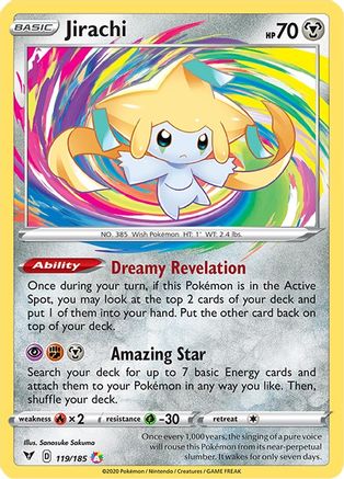 Jirachi 119 - Holofoil SWSH04 Vivid Voltage - Amazing Rare