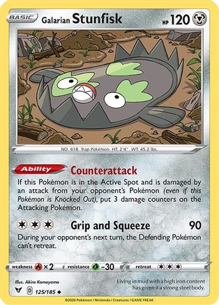 Galarian Stunfisk 125 SWSH04 Vivid Voltage - Uncommon