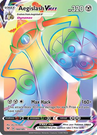 Aegislash VMAX (Secret) 190 - Holofoil SWSH04 Vivid Voltage - Secret Rare