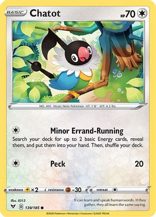 Chatot 139 SWSH04 Vivid Voltage - Common