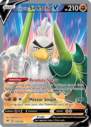 Galarian Sirfetch'd V (Full Art) 174 - Holofoil SWSH04 Vivid Voltage - Ultra Rare
