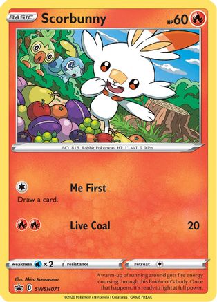 Scorbunny SWSH071 - Holofoil SWSH Sword & Shield Promo Cards - Promo