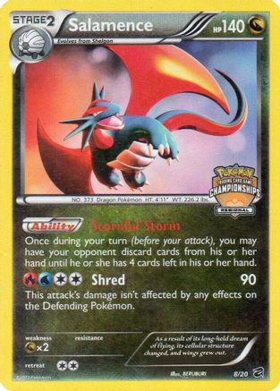 Salamence - 8/20 (Regional Championships)/20 - Reverse Holofoil League & Championship Cards - Promo