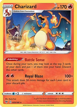 Charizard (Cracked Ice Holo) 025/185 - Holofoil Deck Exclusives - Holo Rare