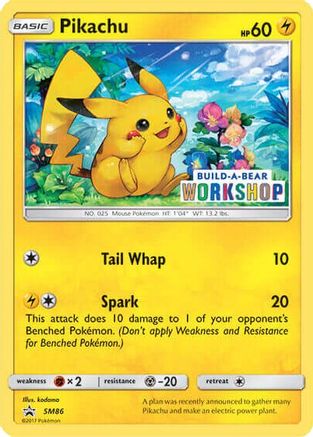 Pikachu (Build-A-Bear Workshop Exclusive) SM86 Miscellaneous Cards & Products - Promo