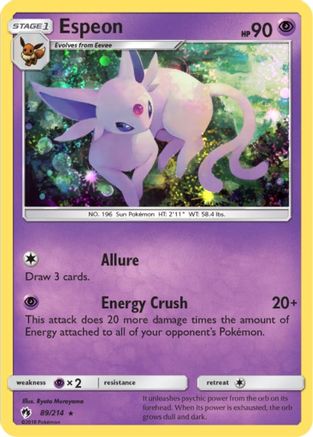 Espeon (Cosmos Holo) 089/214 - Holofoil Blister Exclusives - Promo